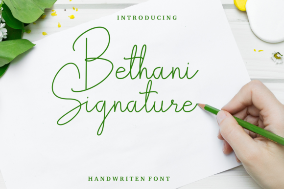 Bethani Signature: A Handwritten Font for Elegant Craft & Product Design