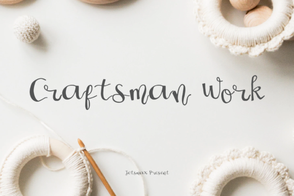 Craftsman Work: A Whimsical Script Font for Modern Marketing Visuals