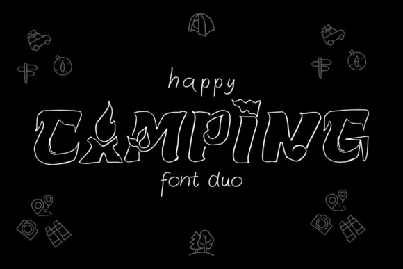 Happy Camping: A Playful Script Font for Editorial Design and Digital Publishing