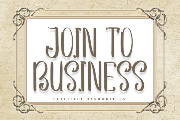 Join to Business: A Delicate Handwritten Font for Creative Web Design