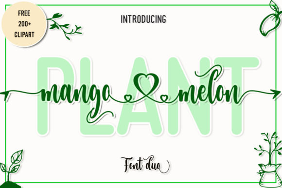 Plant Mangomelon: A Dainty Duo Font for Crafters